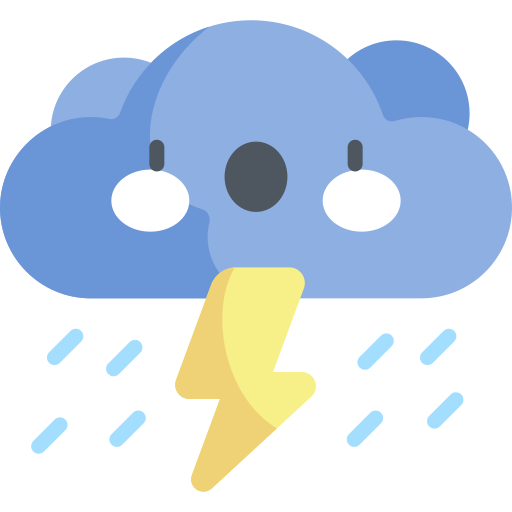 폭풍 Kawaii Flat icon