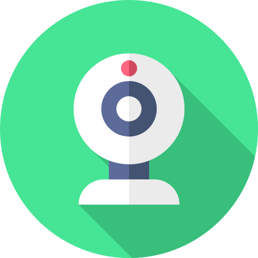 webcam Flat Circular Flat icon