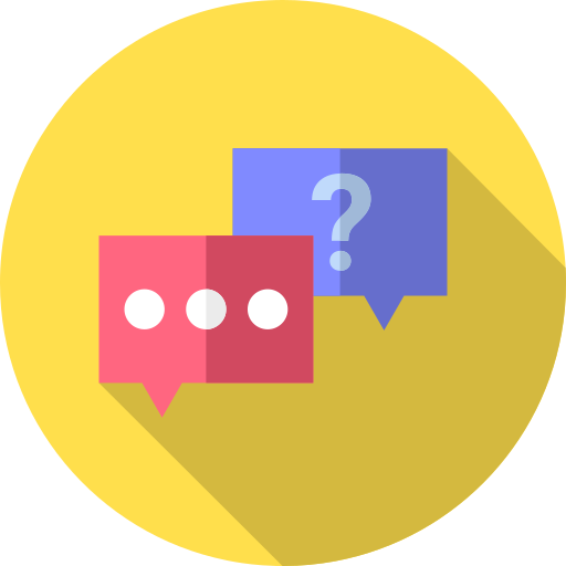 q&a Flat Circular Flat icon