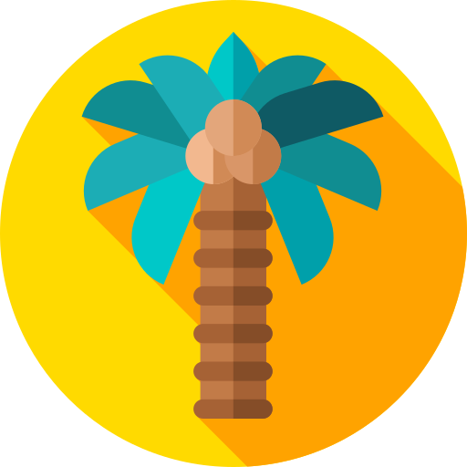 palmboom Flat Circular Flat icoon