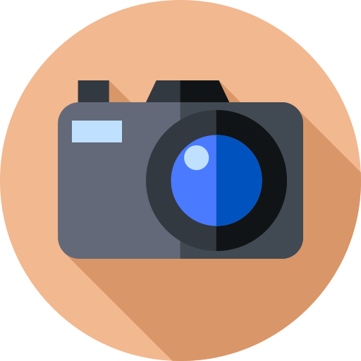 Cámara de fotos Flat Circular Flat icono