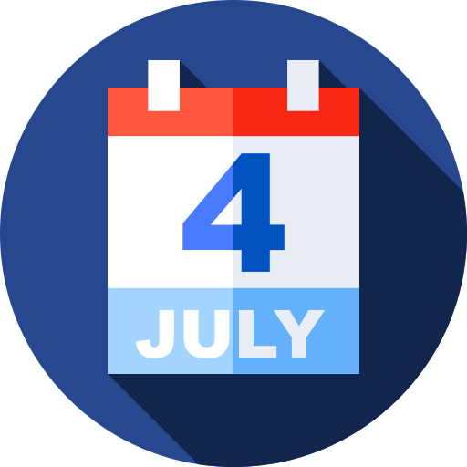 4th of july Flat Circular Flat icon