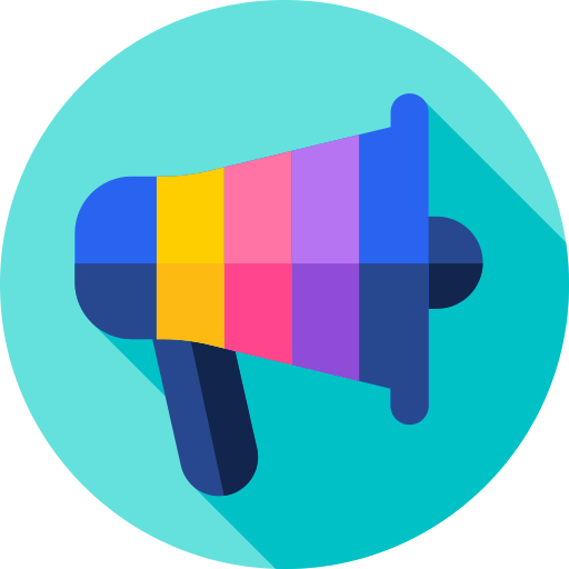 Megaphone Flat Circular Flat icon