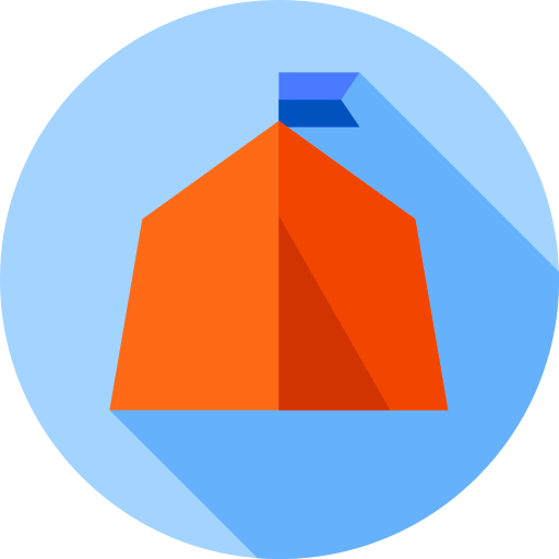 tent Flat Circular Flat icoon