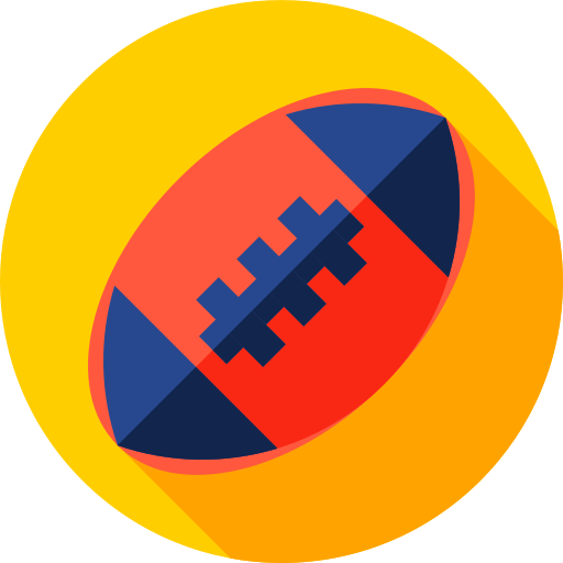 American football Flat Circular Flat icon