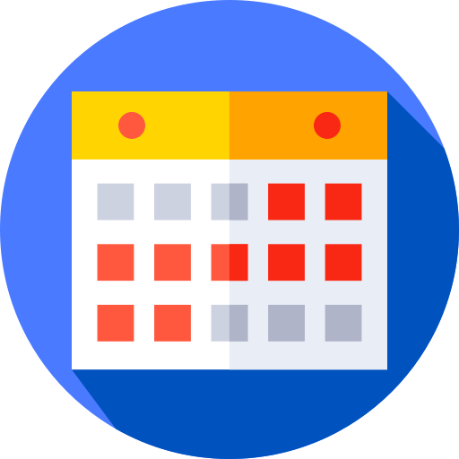 カレンダー Flat Circular Flat icon