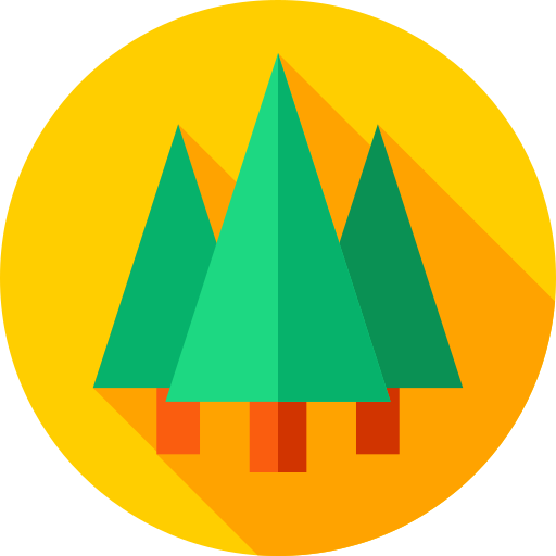 숲 Flat Circular Flat icon