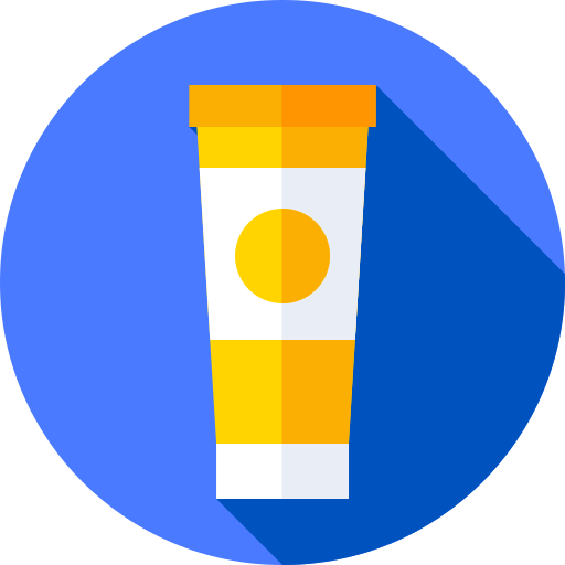 Sun cream Flat Circular Flat icon