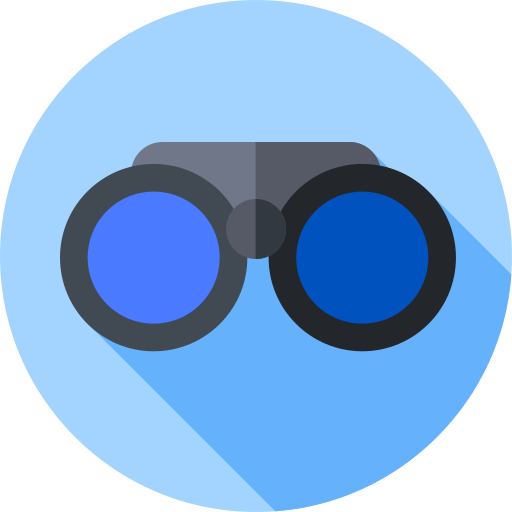 双眼鏡 Flat Circular Flat icon