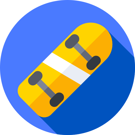 Skateboard Flat Circular Flat icon