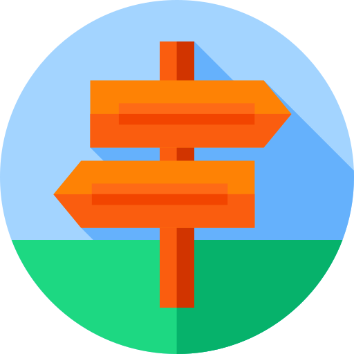 Directions Flat Circular Flat icon