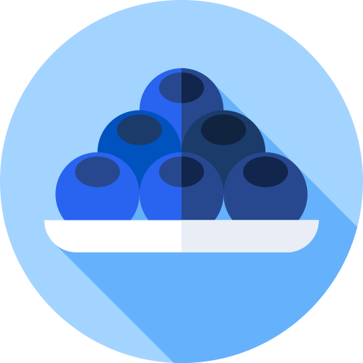 블루 베리 Flat Circular Flat icon