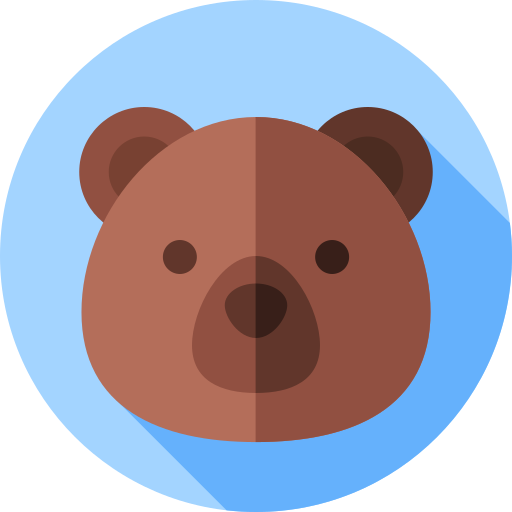 Bear Flat Circular Flat icon