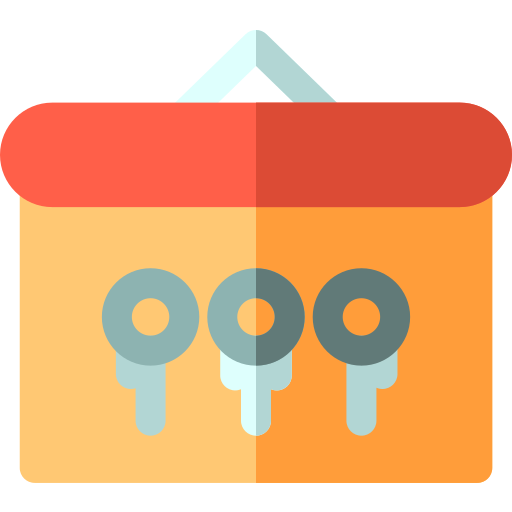 sleutels Basic Rounded Flat icoon