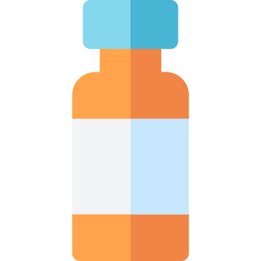 Recipiente de medicamento Basic Rounded Flat icono