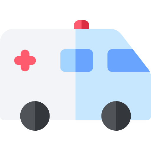 Ambulancia Basic Rounded Flat icono
