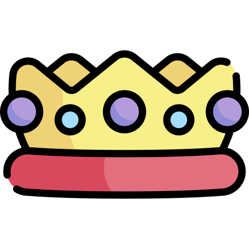 Корона Kawaii Lineal color иконка