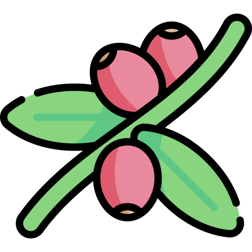 koffie plant Kawaii Lineal color icoon