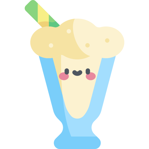 milkshake Kawaii Flat icoon