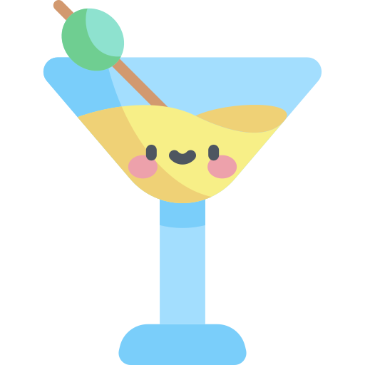 cocktail Kawaii Flat icona