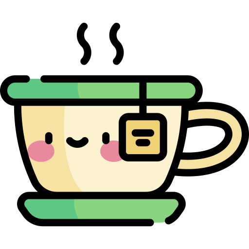 Hot tea Kawaii Lineal color icon