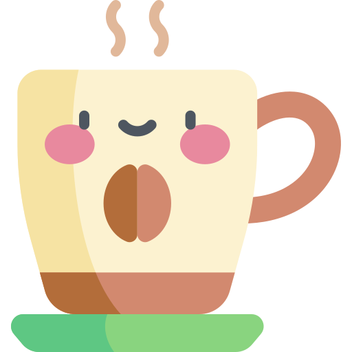 Hot coffee Kawaii Flat icon