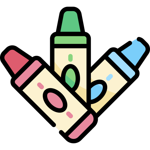 Crayons Kawaii Lineal color icon