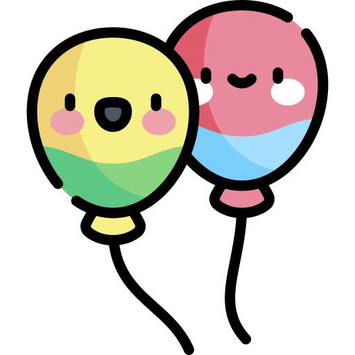 Balloons Kawaii Lineal color icon