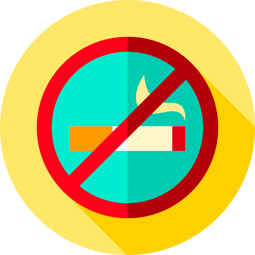 Proibido fumar Flat Circular Flat Ícone