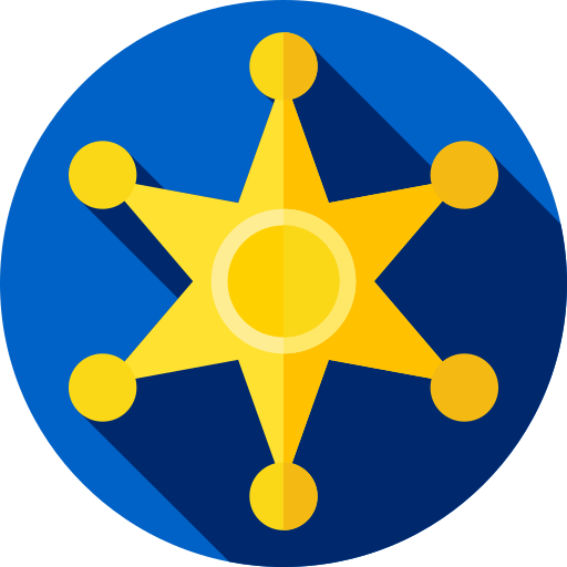 sheriff Flat Circular Flat icon