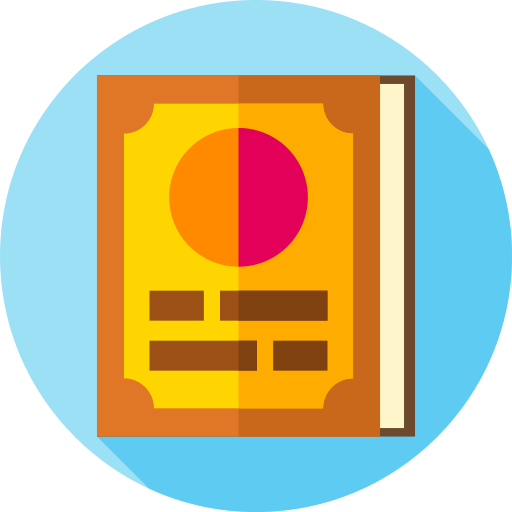 Libro Flat Circular Flat icono