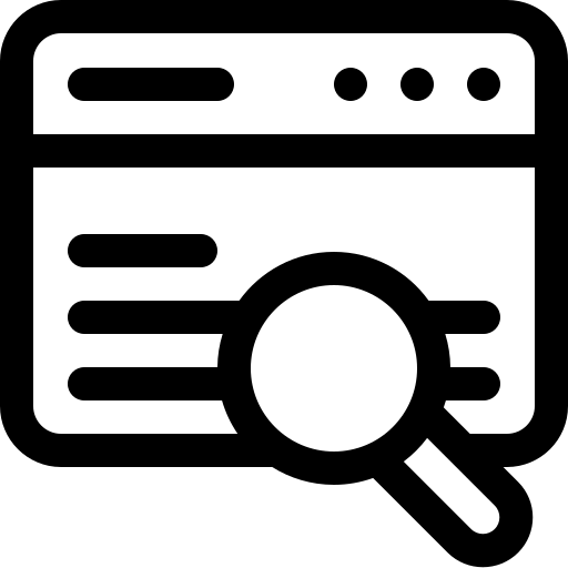 chercher Basic Rounded Lineal Icône