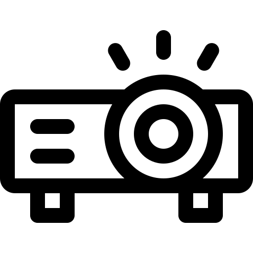 Proyector Basic Rounded Lineal icono