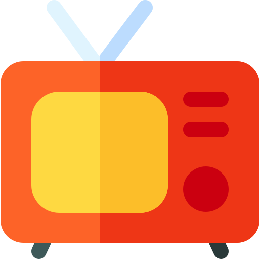 telewizja Basic Rounded Flat ikona