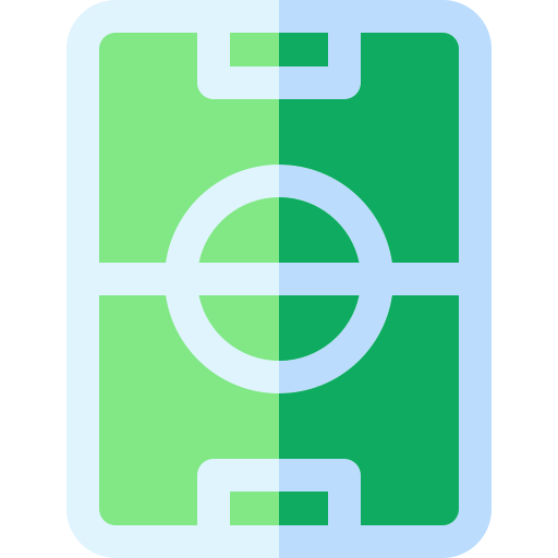 boisko do piłki nożnej Basic Rounded Flat ikona