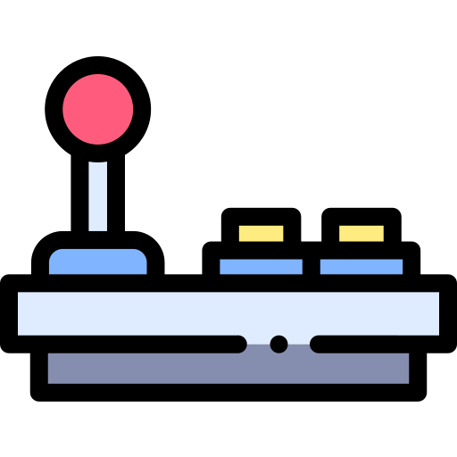 joystick Detailed Rounded Lineal color icoon