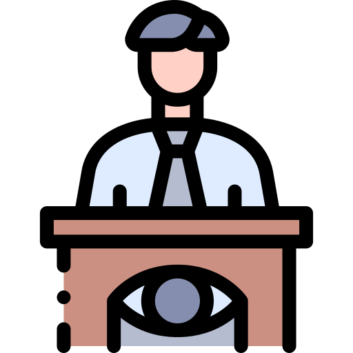 Testigo ocular Detailed Rounded Lineal color icono