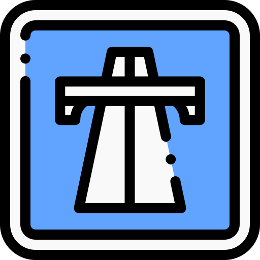 autobahn Detailed Rounded Lineal color icon