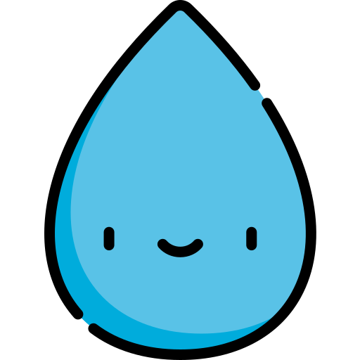 Water drop Kawaii Lineal color icon