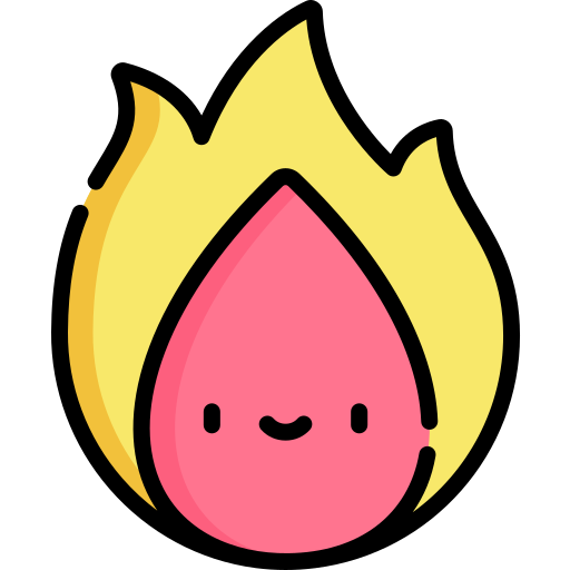 feuer Kawaii Lineal color icon