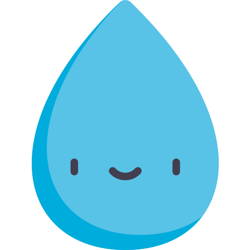 Water drop Kawaii Flat icon