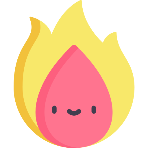 Fire Kawaii Flat icon