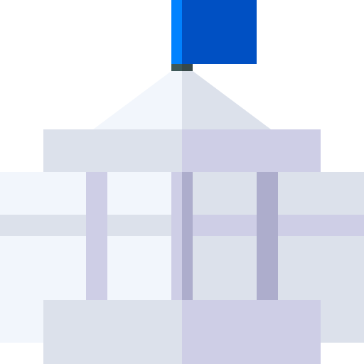 biały dom Basic Straight Flat ikona