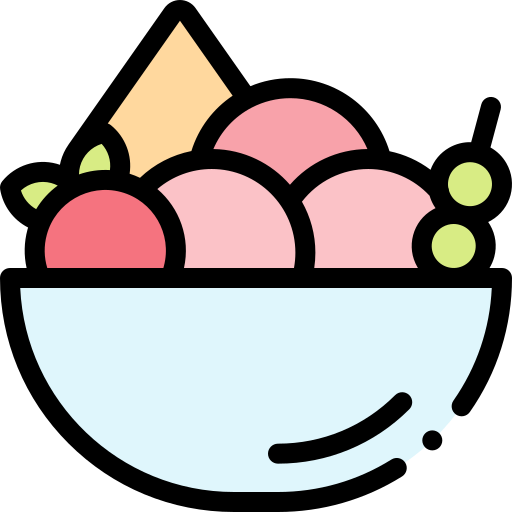 tazón de frutas Detailed Rounded Lineal color icono
