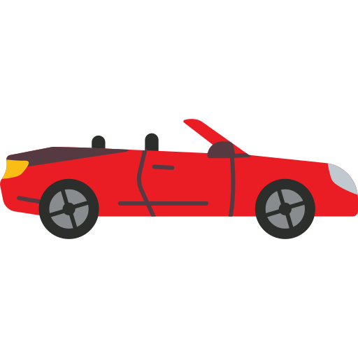 coche descapotable Generic color fill icono
