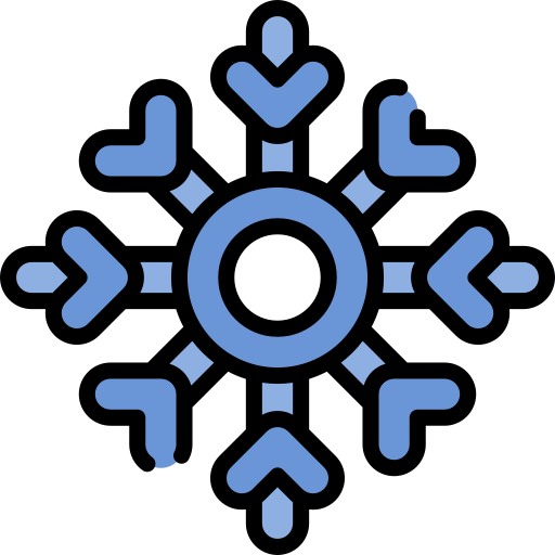 Copo de nieve Kawaii Lineal color icono