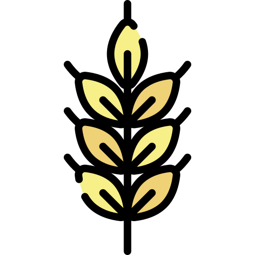 Trigo Kawaii Lineal color icono