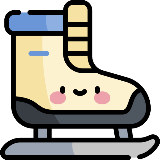 Ice skating Kawaii Lineal color icon