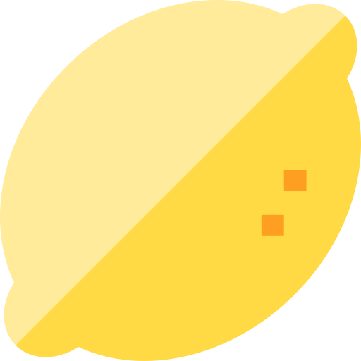citron Basic Straight Flat Icône