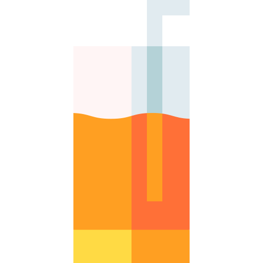 Zumo de naranja Basic Straight Flat icono